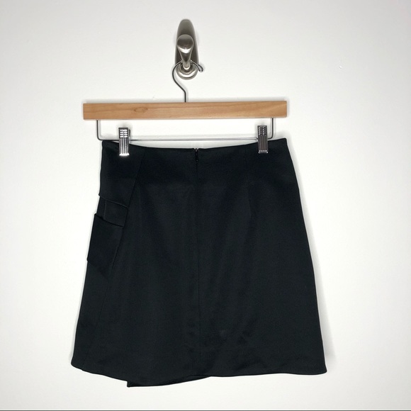 Helmut Lang | NWT Knot Drape Mini Skirt Black Rib 2 - Picture 4 of 8